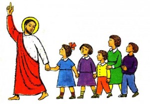 Jesus_leading_children_