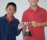 Cole Johns and Mikal Maiquez Sports Leaders Pompallier House - Winner of Athletics Cup